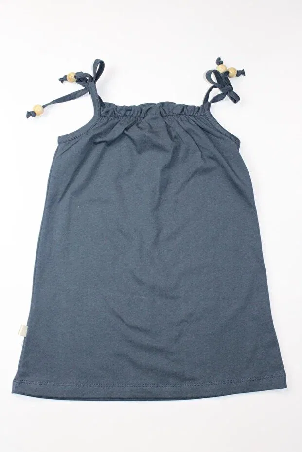 Детское платье для девочек хлопковое Milk & Muffin, Navy Blue — фото 2