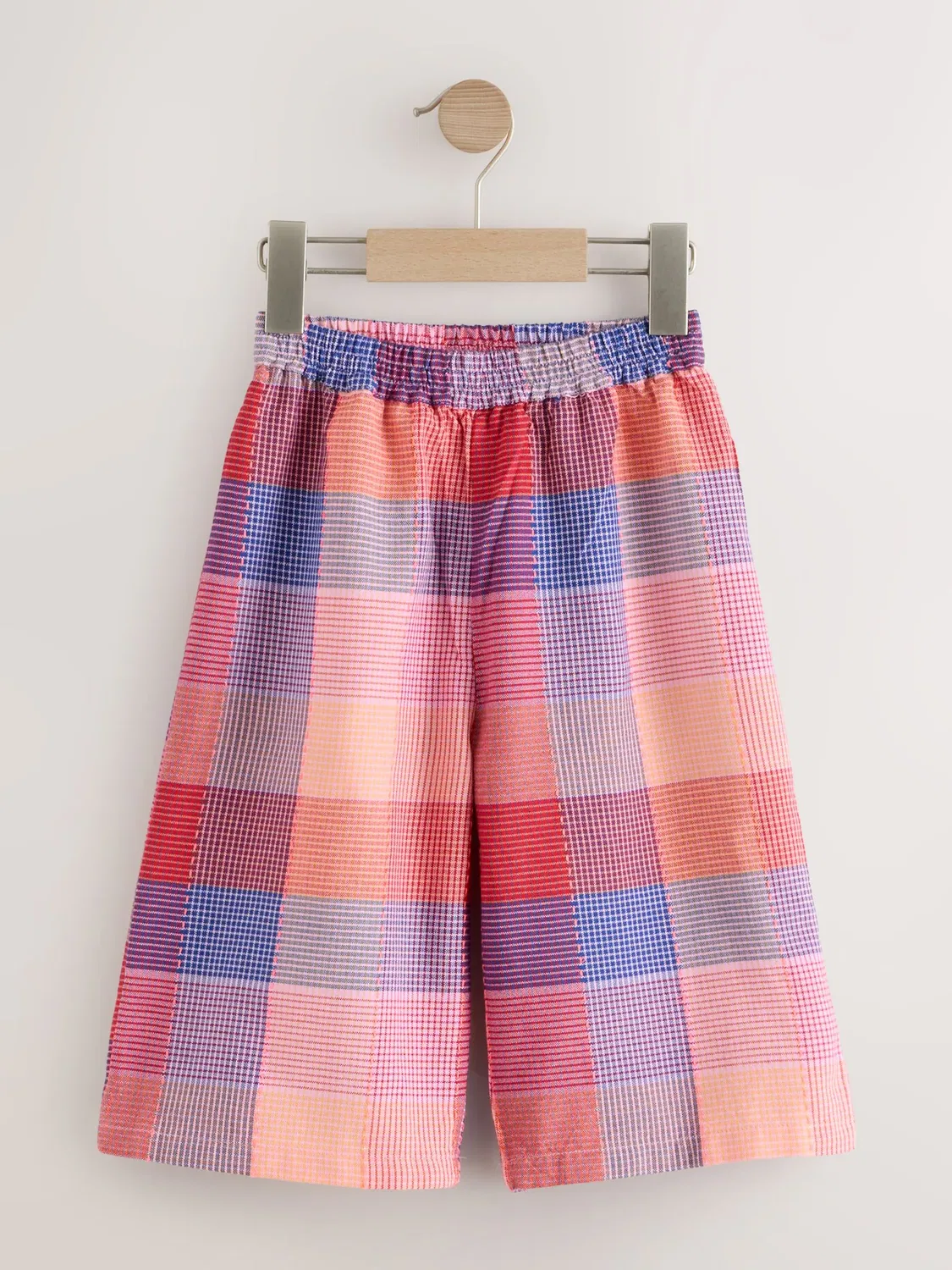 Брюки-бананы Next Bright Pink Multi Check, розовые — фото 4