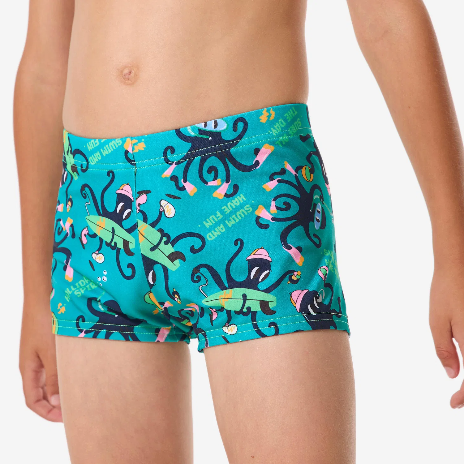 Детские плавки-боксеры для мальчиков с принтом Fiti Fun Decathlon, Aquamarin