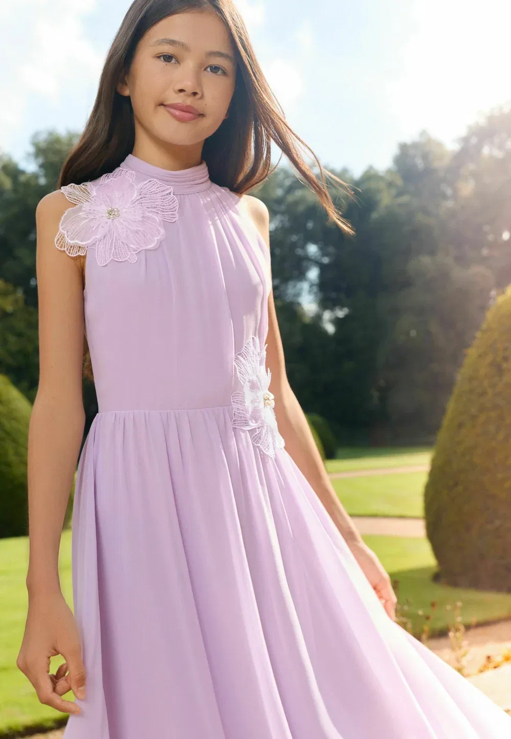 Платье для особого случая с цветочным декором по низу - коктейльное платье / вечернее платье Lipsy, Lilac Purple — фото 4