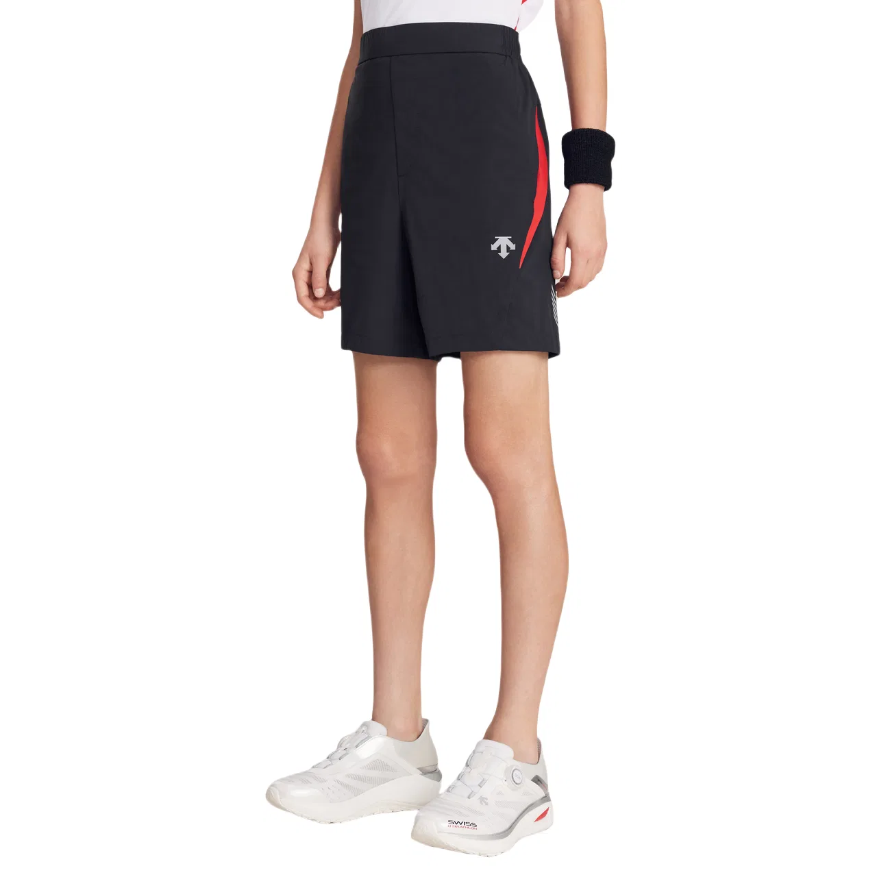 Шорты для бега детские, DESCENTE, Black
