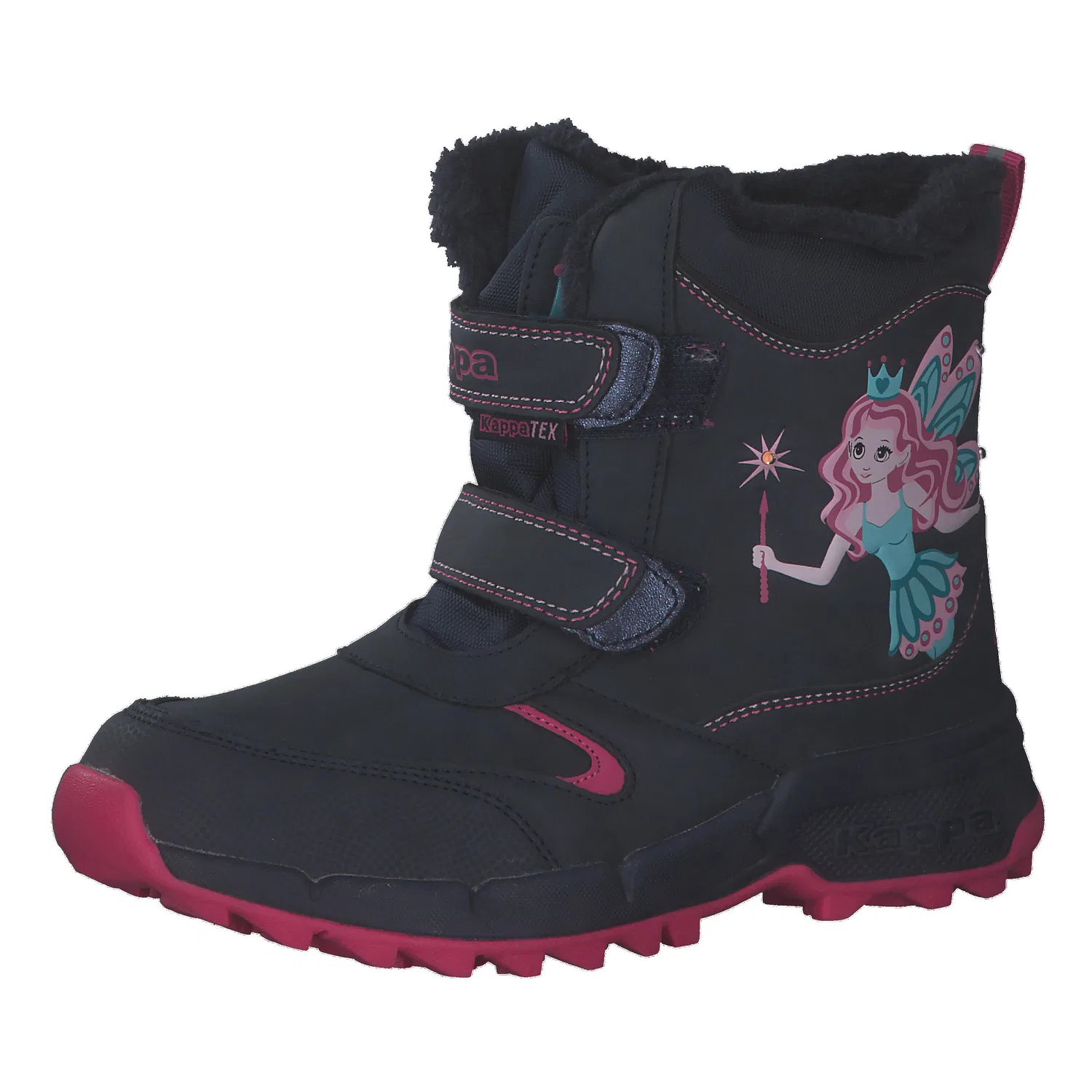 Детские зимние ботинки для девочек с мембраной FEYA TEX Kappa, Dark Blue / Pink