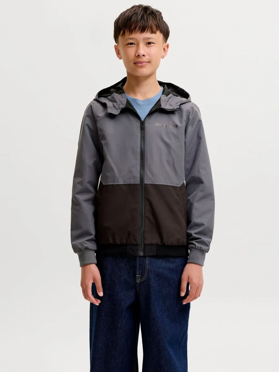 Детская межсезонная куртка 'JJERush' серого цвета Jack & Jones Junior — фото 3