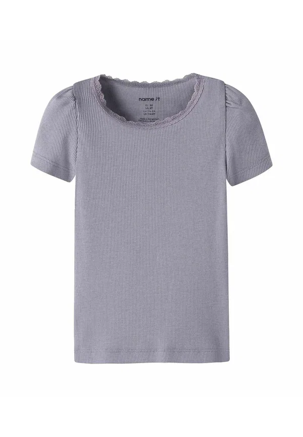 Футболка Nmfkab ss top noos print t-shirt Name It, лавандово-серый