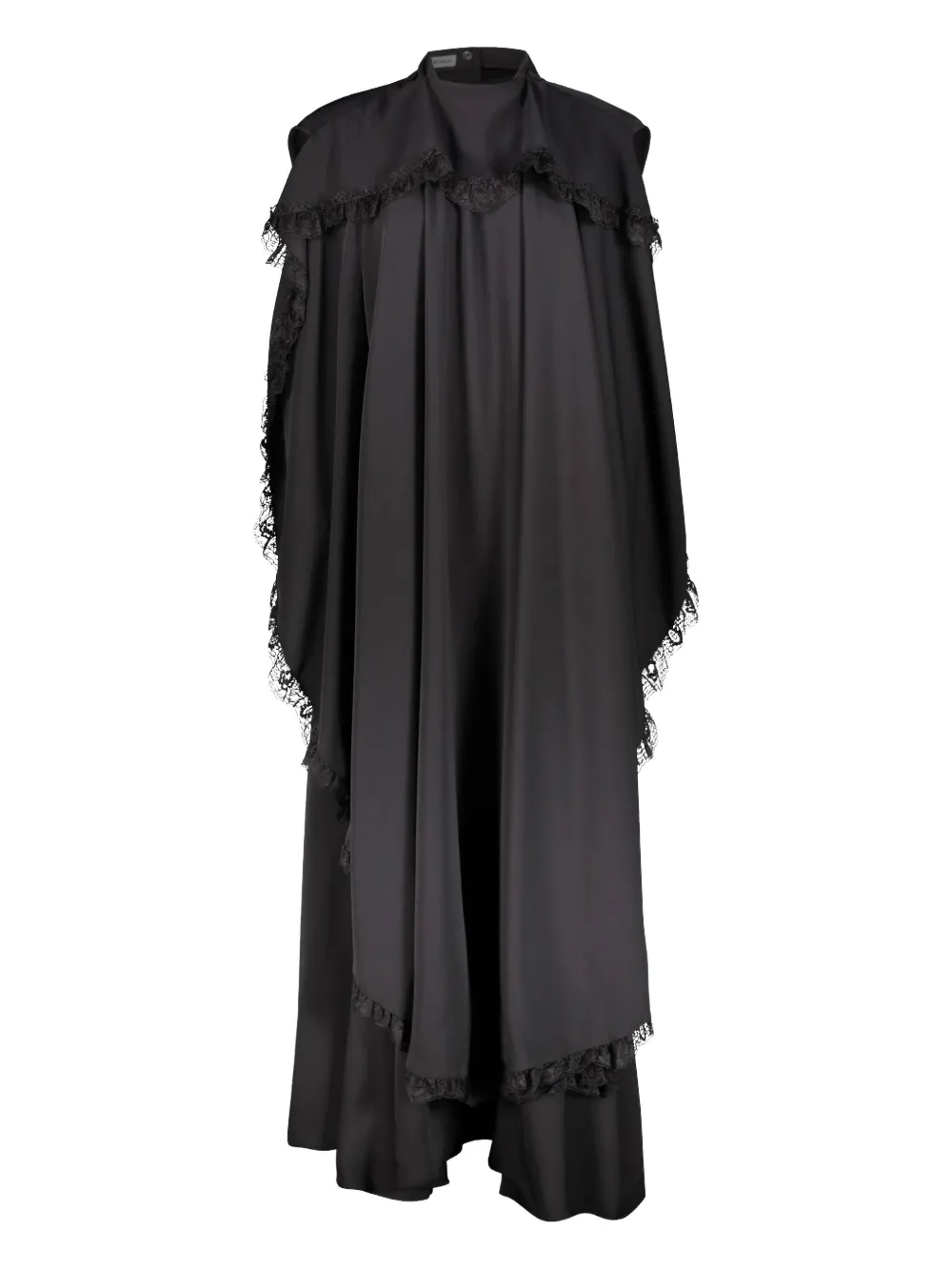 

Платье макси с кружевом Balenciaga, черный