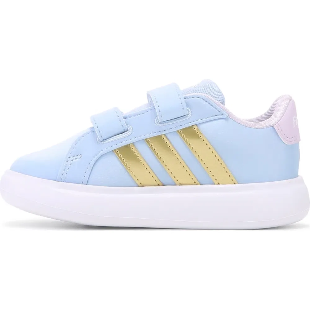 Детские кроссовки Disney Grand Court 3.0 для малышей Adidas, Blue/Gold Anna — фото 3