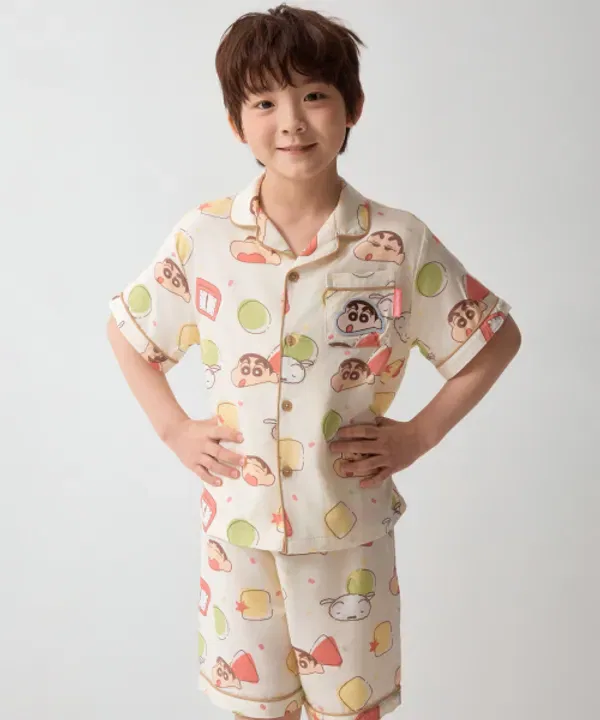 Пижама с коротким рукавом, Crayon Shin-chan, Spao Kids, слоновая кость