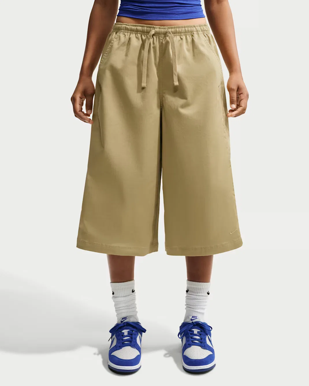 Женские шорты-парашюты оверсайз средней посадки Nike Sportswear, Parachute Beige/Parachute Beige — фото 2