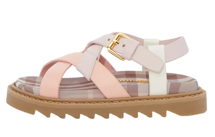Детские кроссовки для малышей с ремешком Burberry, Honey Pink