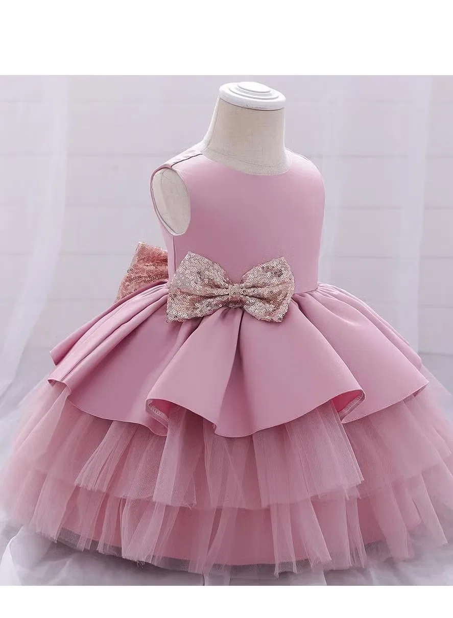 Платье с цветочным принтом миди Best Gift Fashion, розовый — фото 2