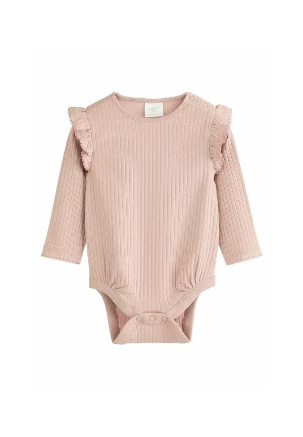 Комплект из 4 футболок с длинным рукавом Long sleeve frill Next, pink cream, розовый — фото 2