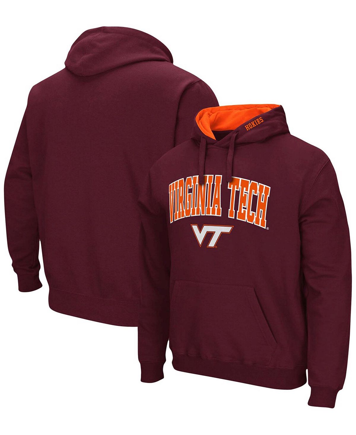 

Мужская толстовка с капюшоном maroon virginia tech hokies arch logo 3.0 Colosseum