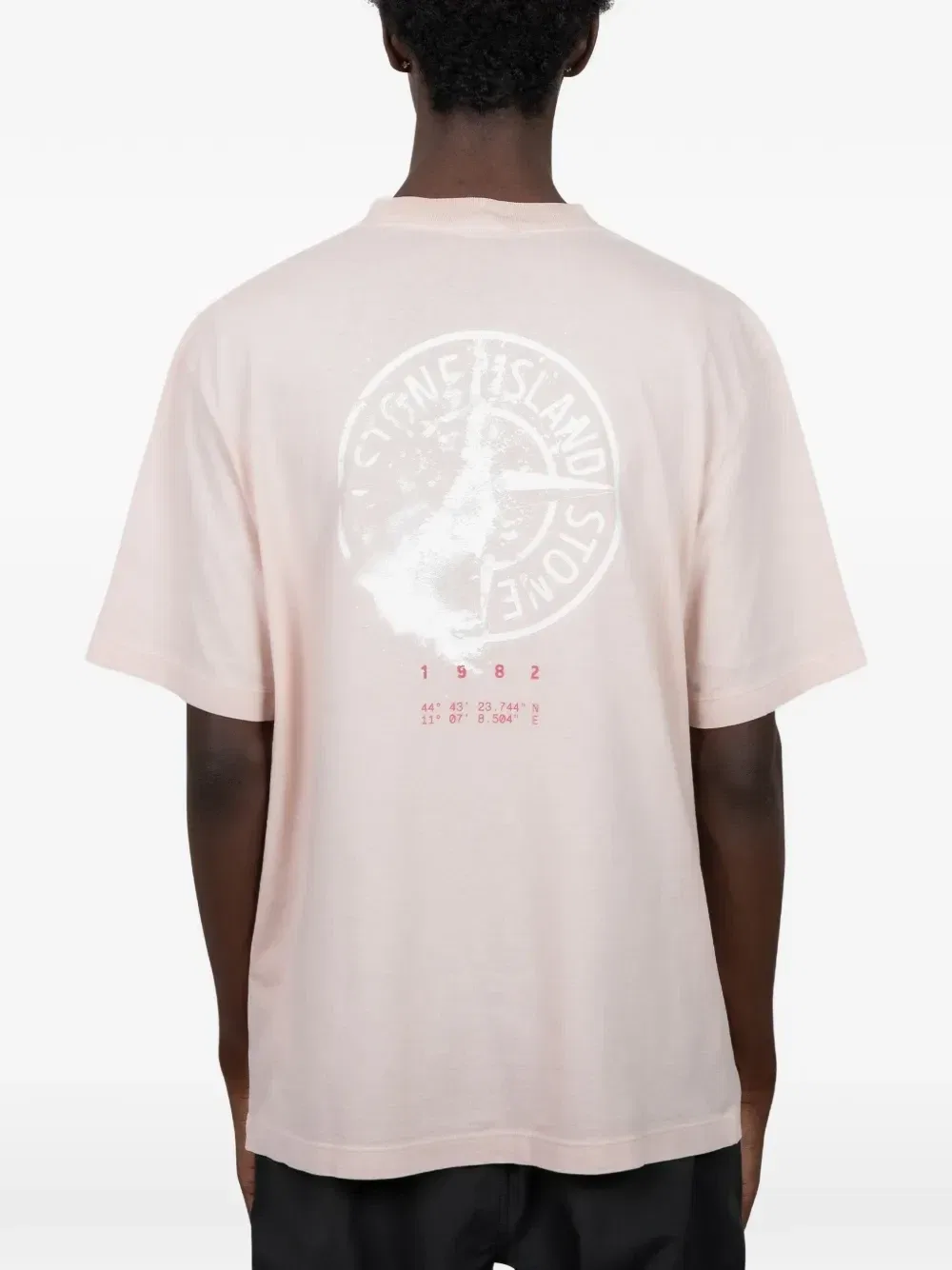 Футболка обычного кроя с принтом «Пустыня» Stone Island, розовый — фото 3