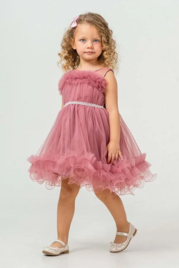 Детское платье для девочек без рукавов Aizona girl's evening dress Mnk Baby&Kids, Rose Dry — фото 4