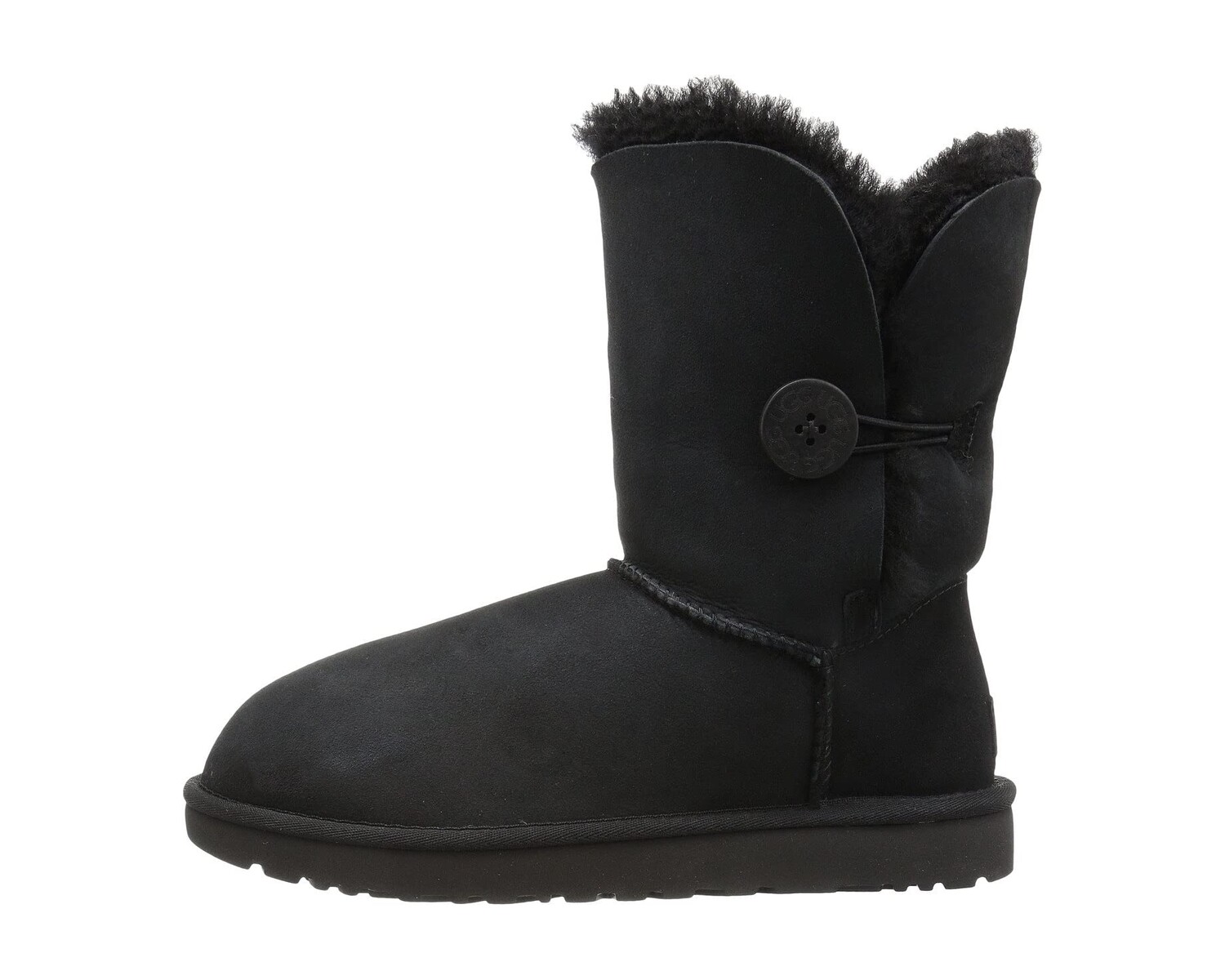 Угги Bailey Button II UGG, черный — фото 4