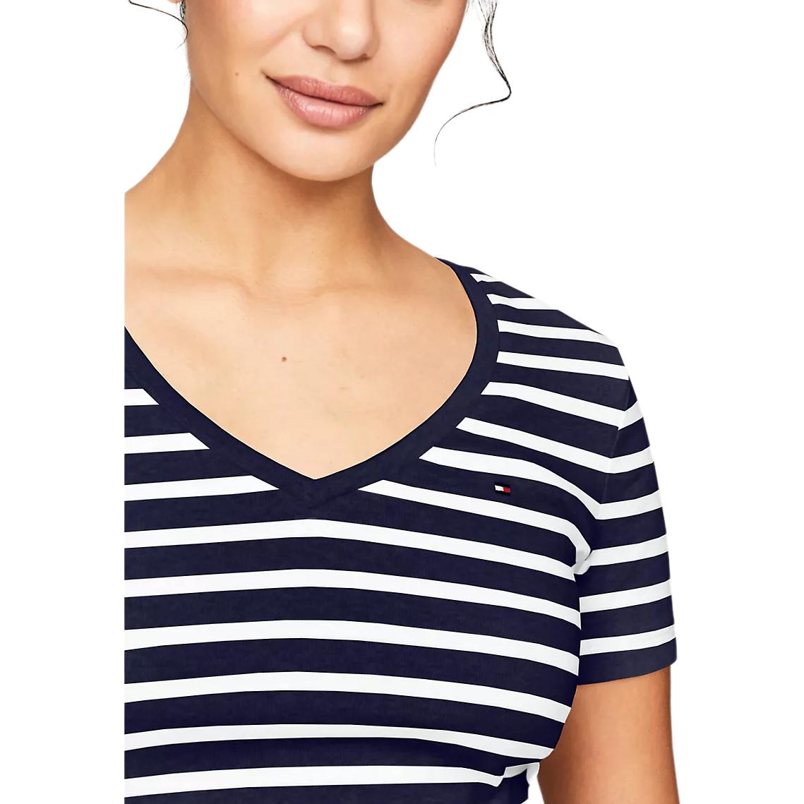 Футболка Tommy Hilfiger Women's Stripes, темно-синий/белый — фото 4