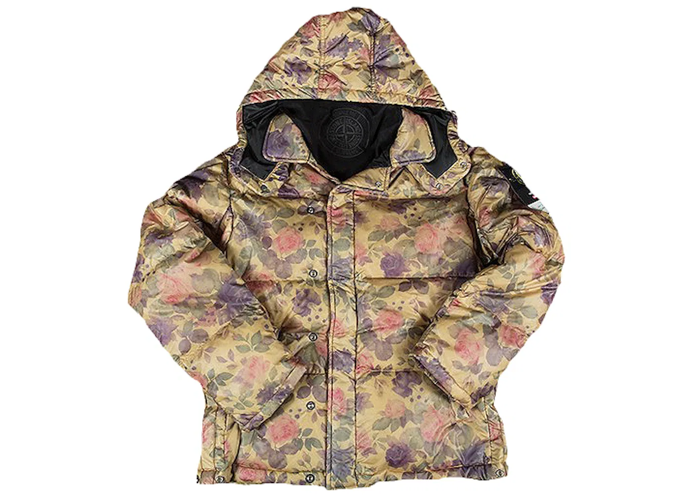 Мужская куртка с принтом Supreme Stone Island Lamy Cover Stampato Puffy Jacket, Copper