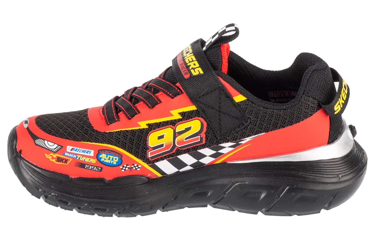 Детские кроссовки для мальчиков с принтом SKECH TRACKS Skechers, Schwarz Rot — фото 2