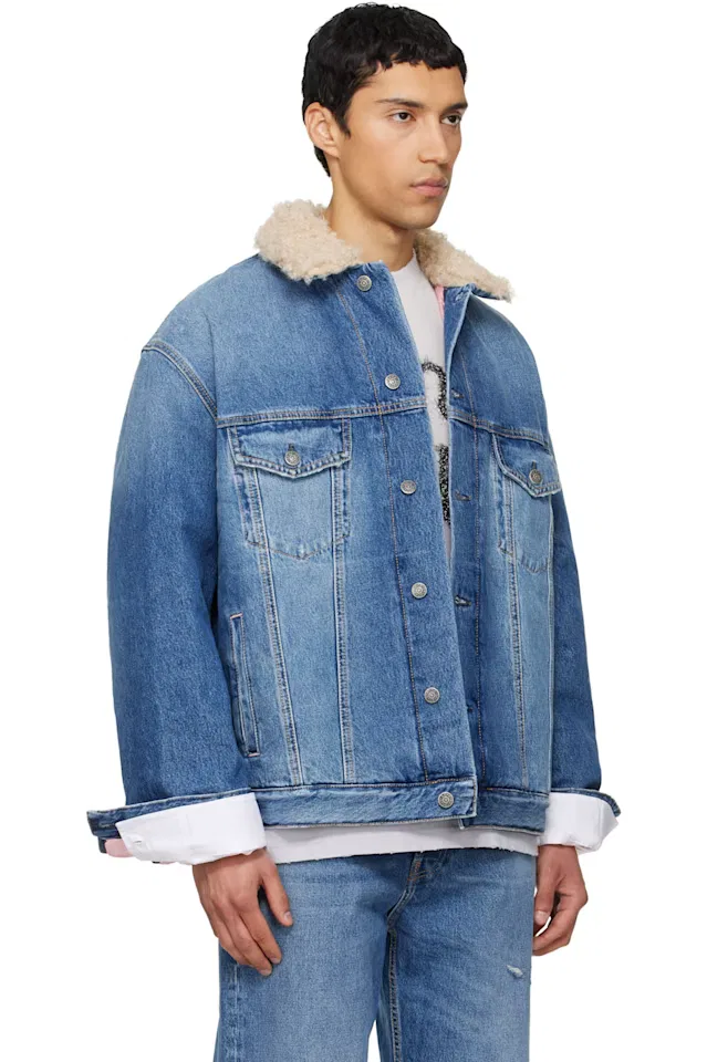 Синяя выцветшая джинсовая куртка Acne Studios — фото 2
