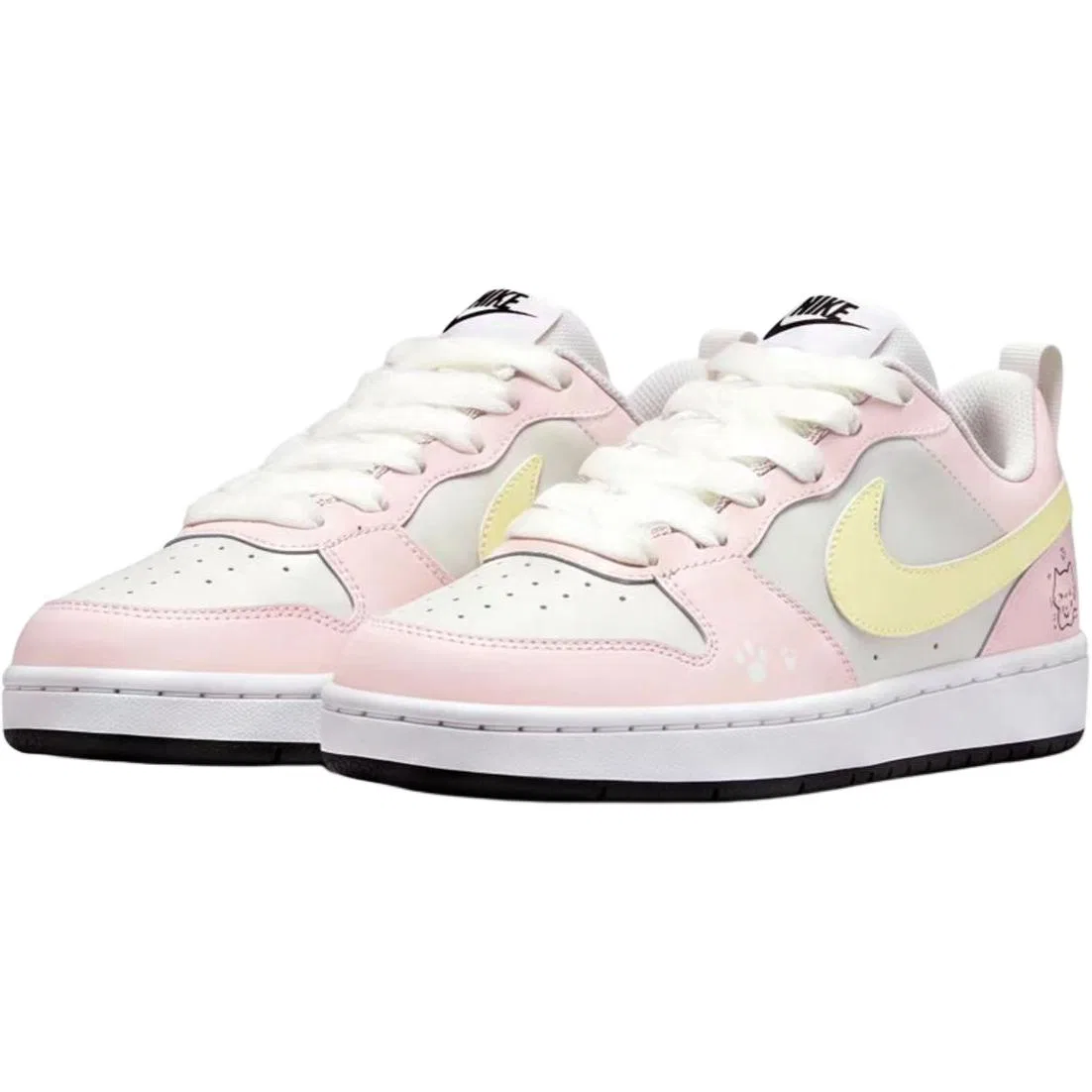 Детские кеды для скейтбординга с принтом Nike Court Borough, Pink — фото 4