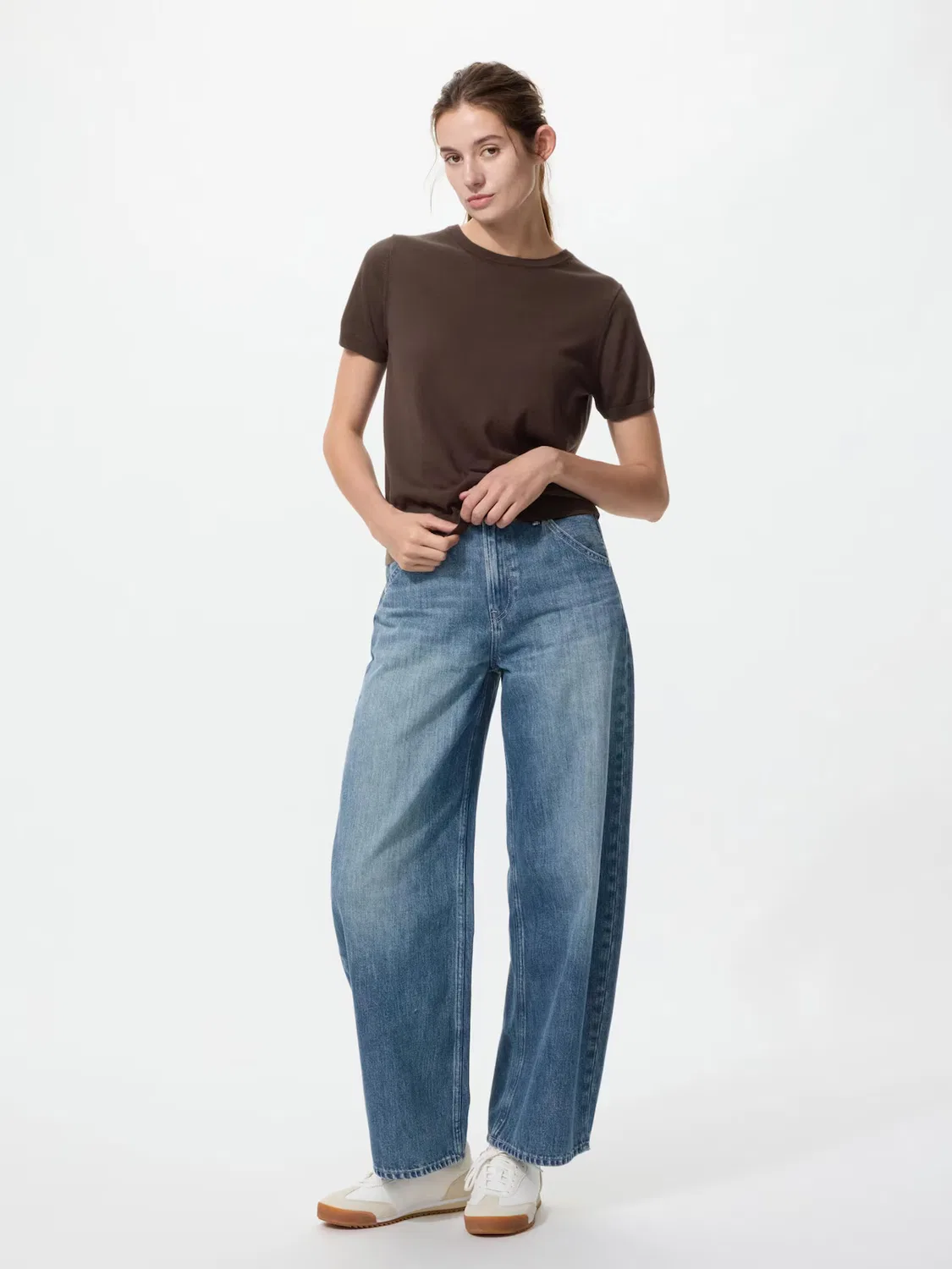 Свитер Uniqlo, с круглым вырезом, защитой от УФ-излучения и для машинной стирки, красный — фото 2
