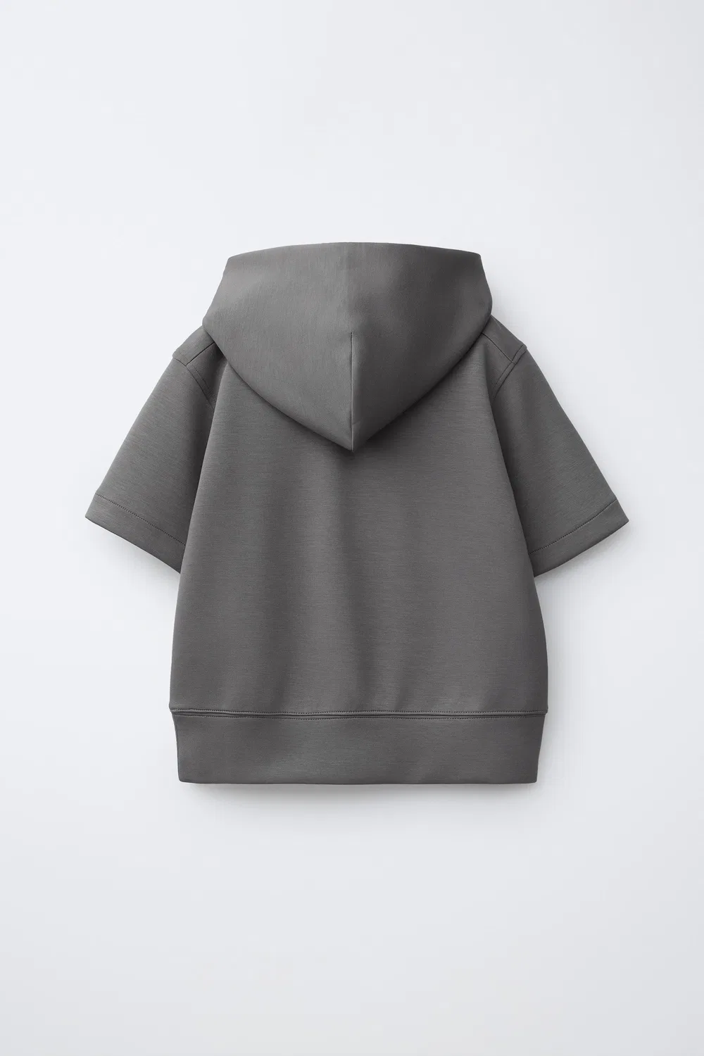 Худи с коротким рукавом, спортивный, из смеси модала ZARA, Anthracite Grey — фото 2