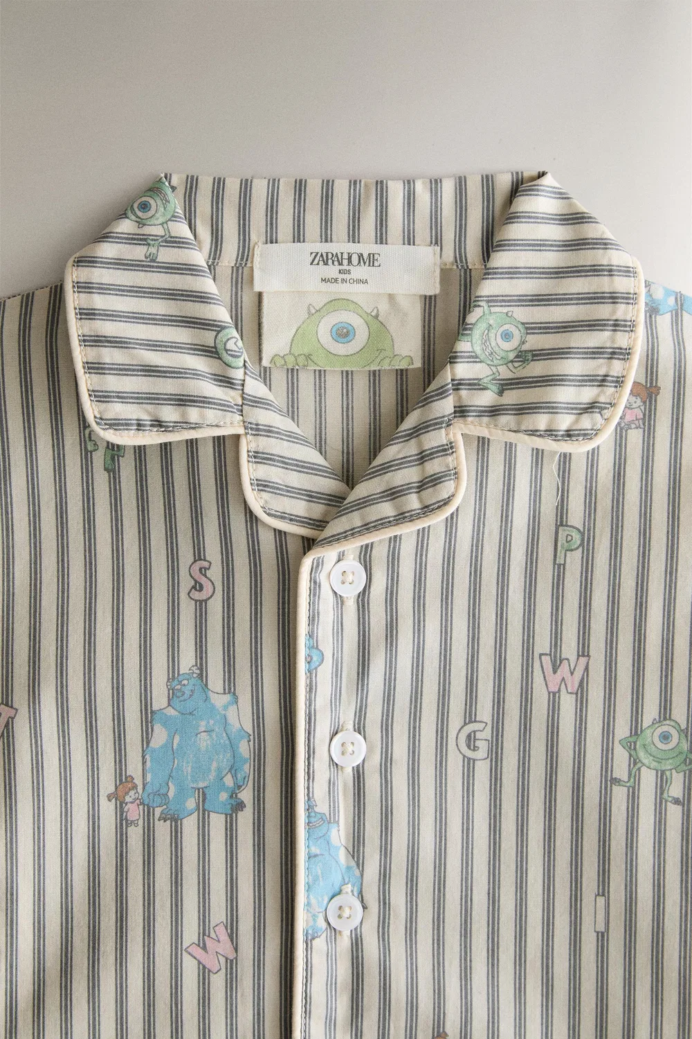 Детская пижама KIDS' MONSTERS, INC.DISNEY/PIXAR POPLIN ZARA, Grey/Natural — фото 3