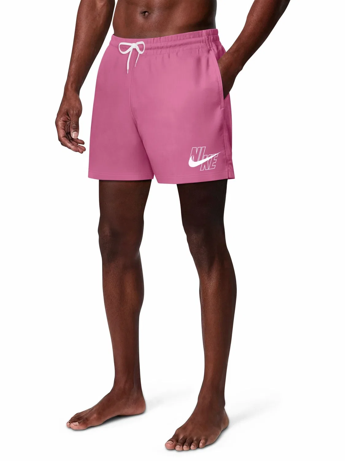 Плавки, 5 дюймов, Breaker Logo Nike, розовый