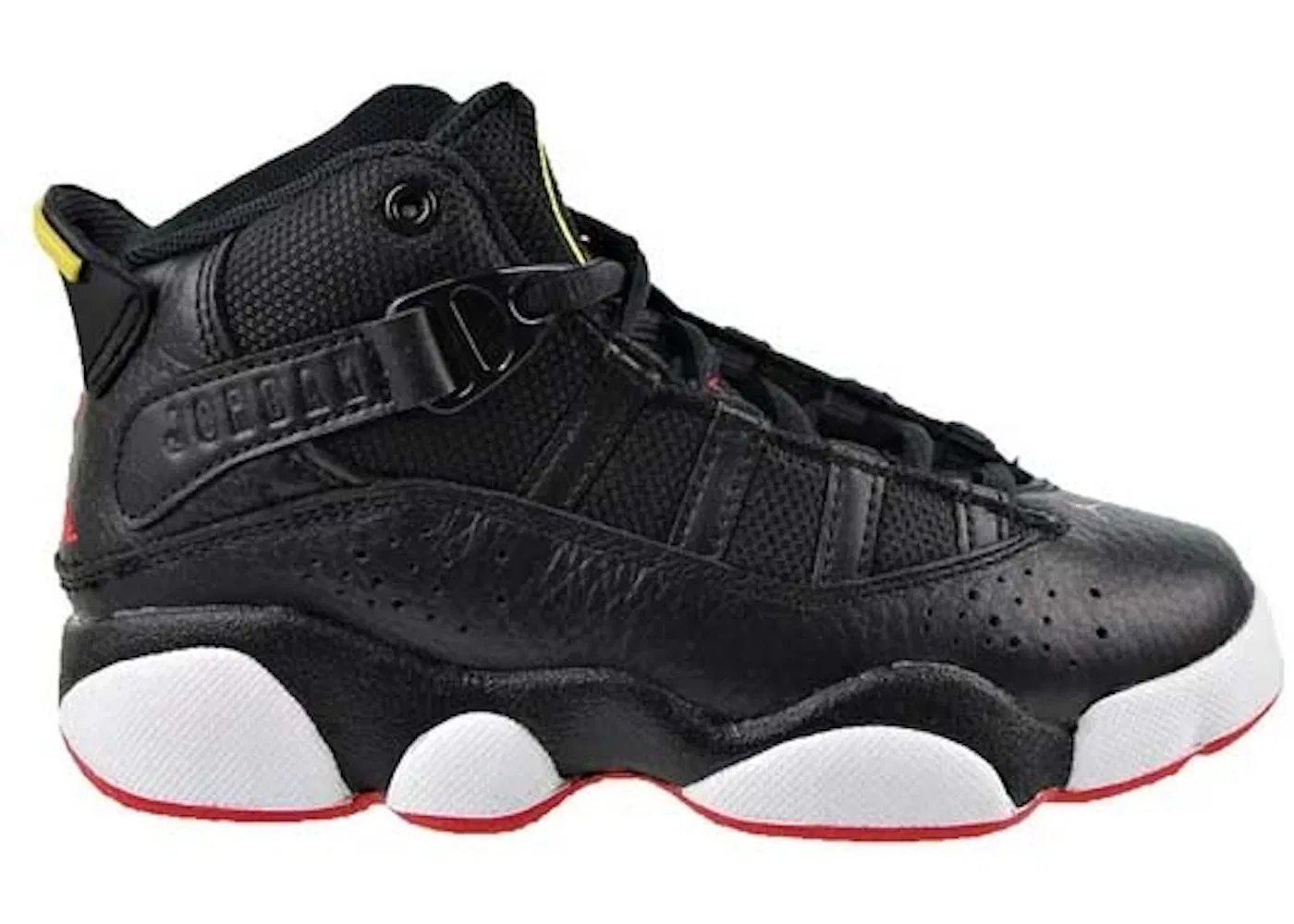 Детские кроссовки Lifestyle Jordan 6 Rings Jordan, Black/White/Yellow Strike/University Red
