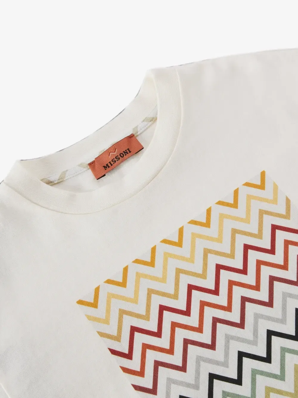 Футболка с зигзагообразным принтом Missoni Kids, бежевый — фото 3