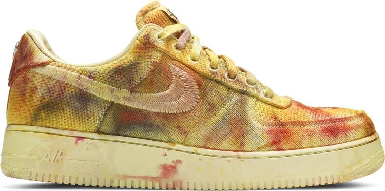 Кроссовки Nike Stussy x Lookout & Wonderland x Air Force 1 Low 'Hand Dyed - Los Angeles', желтый — фото 2