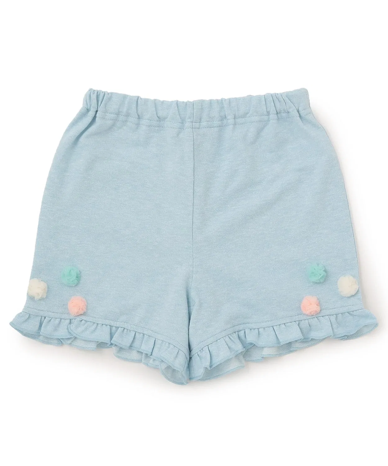 Детские шорты с помпонами из тюля Light Blue baby cheer