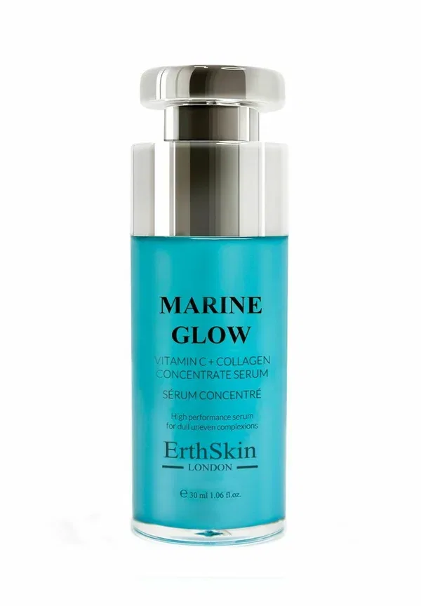 Сыворотка Marine Glow с витамином С и коллагеном, концентрат, 30 мл Erthskin London, серебро