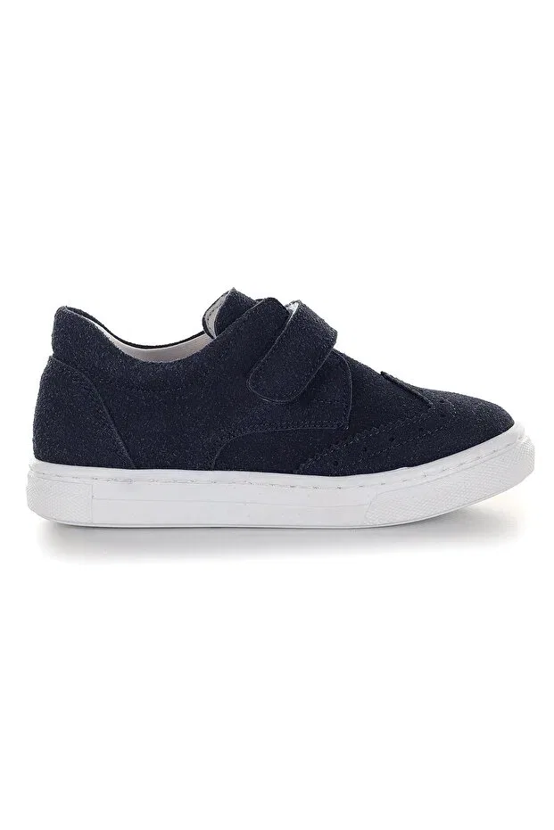 Детские повседневные туфли для мальчиков на липучке Richie Kiko Kids, Navy Blue — фото 3