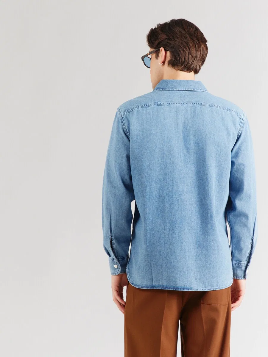 Рубашка LEVI'S Regular fit на пуговицах, синий джинсовый материал — фото 3