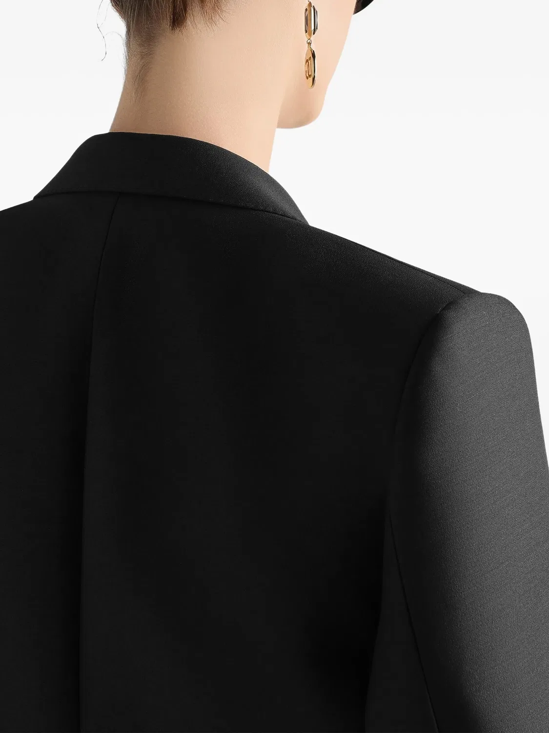 Двубортный блейзер из шерсти и шелка Dolce & Gabbana, черный — фото 3
