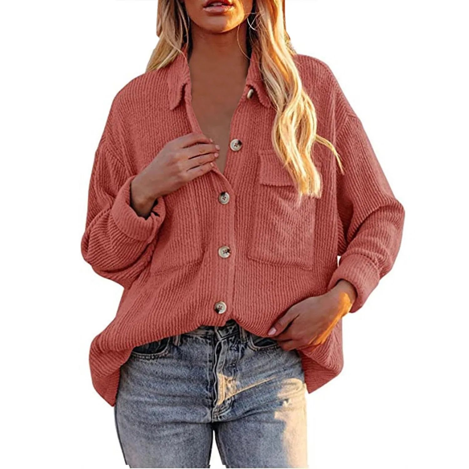Женское утепленное пальто с лацканами Oversized для девочек-подростков, Rosso Anguria