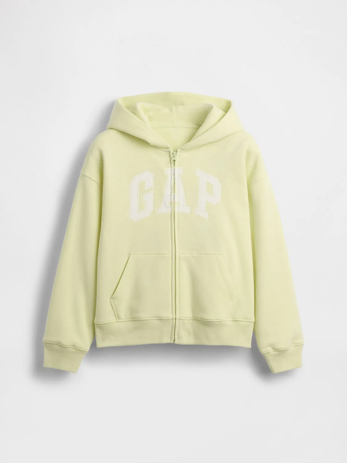 Худи на молнии Gap VintageSoft Logo, желтый — фото 4