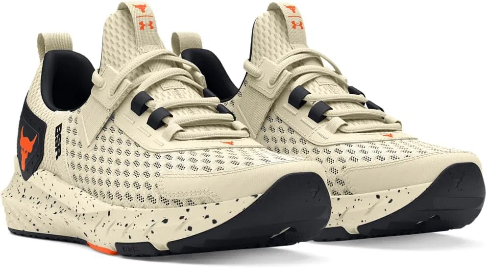 Детские кроссовки для бега Project Rock Blood Sweat Respect Under Armour, Silt/Black/Team Orange — фото 4