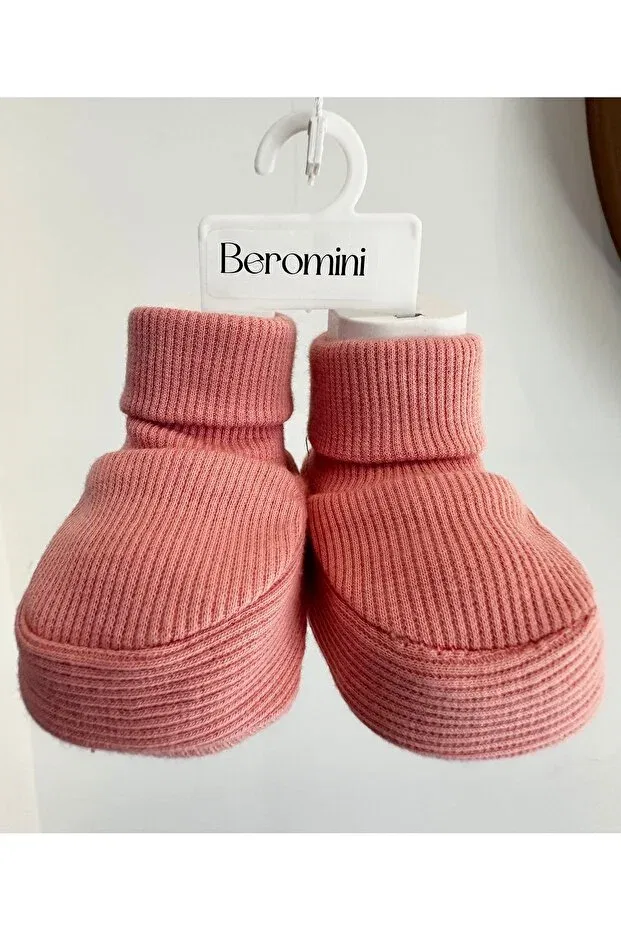 Детские пинетки для новорожденных вязаные Beromini, Pink