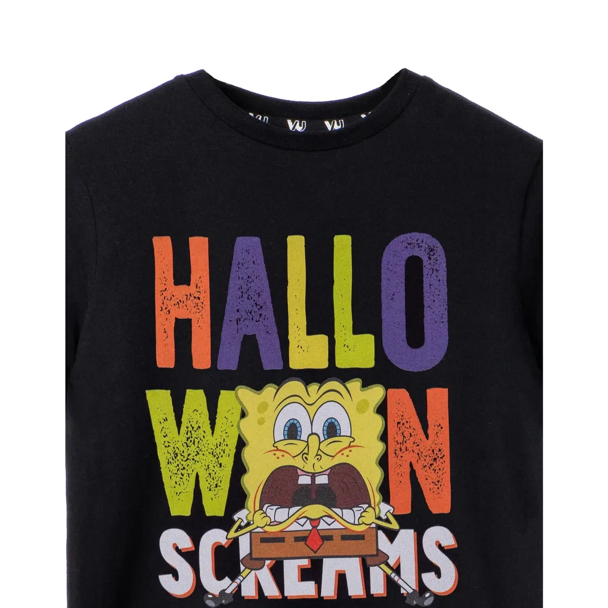 Детская футболка с коротким рукавом Halloween Screams Spongebob Squarepants, Black — фото 3