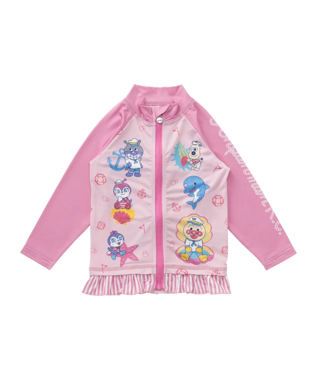 Детский рашгард для девочек с принтом Shell Pattern ANPANMAN KIDS COLLECTION, Pink — фото 4