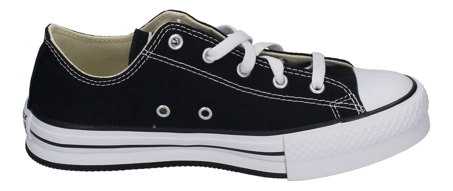 Детские кроссовки на платформе для мальчиков Chuck Taylor All Star Eva Lift Canvas Platform Converse, Black White — фото 4