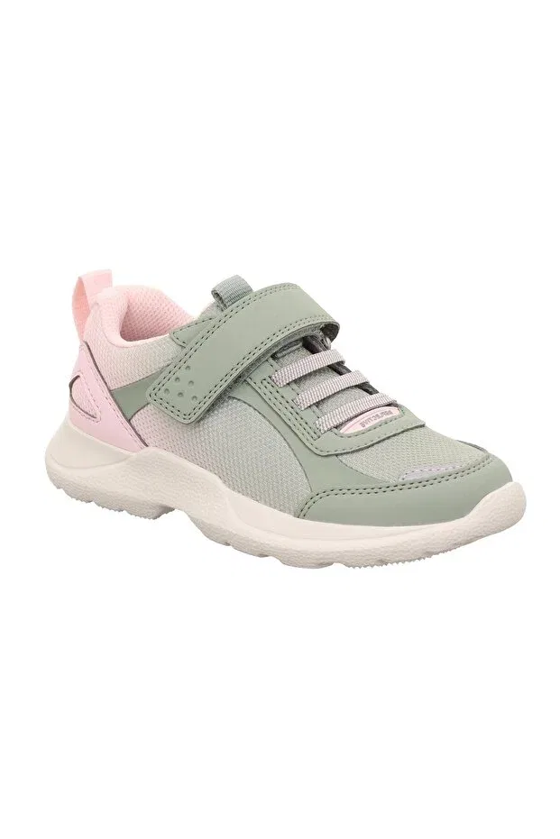 Детские кроссовки для девочек с липучками Rush Medium Superfit, Green Pink Fabric — фото 2