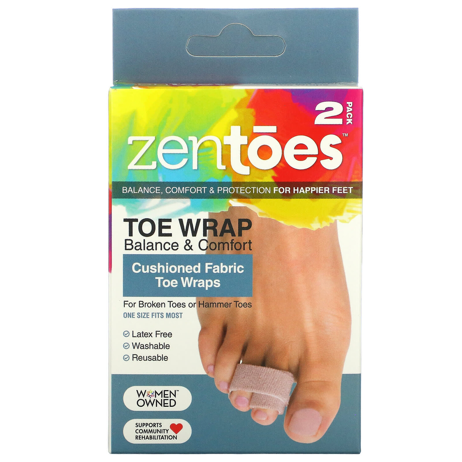 

Мягкие Тканевые Бинты ZenToes, 2 штуки