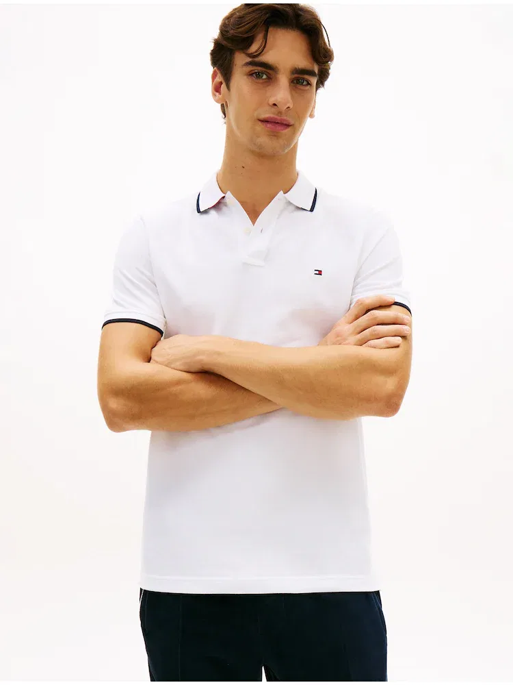 Футболка поло Regular Fit, Under Collar TOMMY HILFIGER, White