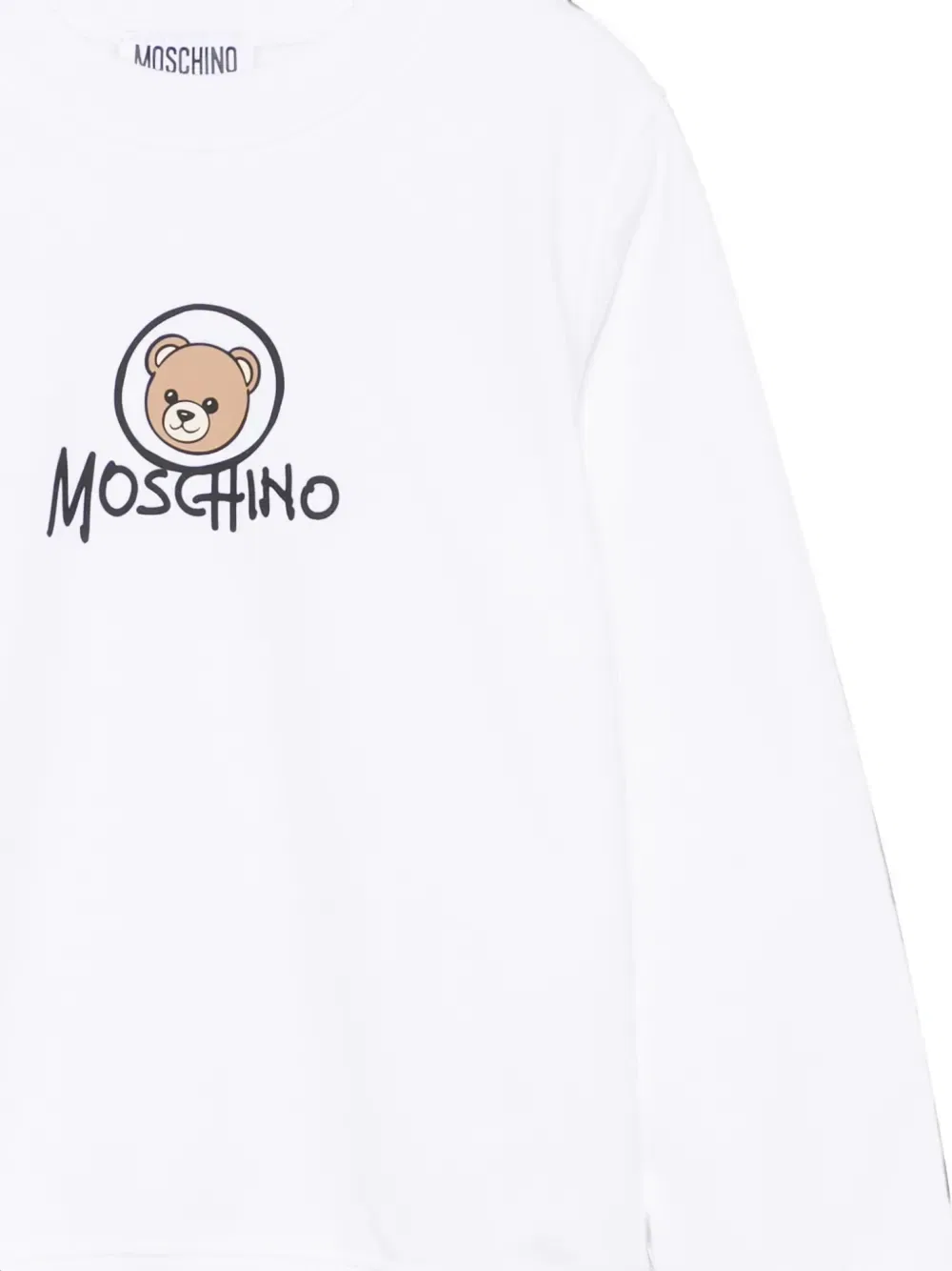 Свитшот с логотипом Moschino Kids, белый — фото 3