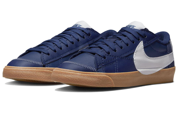 Кроссовки Nike Blazer Low 77 Jumbo, темно-синий/белый — фото 3