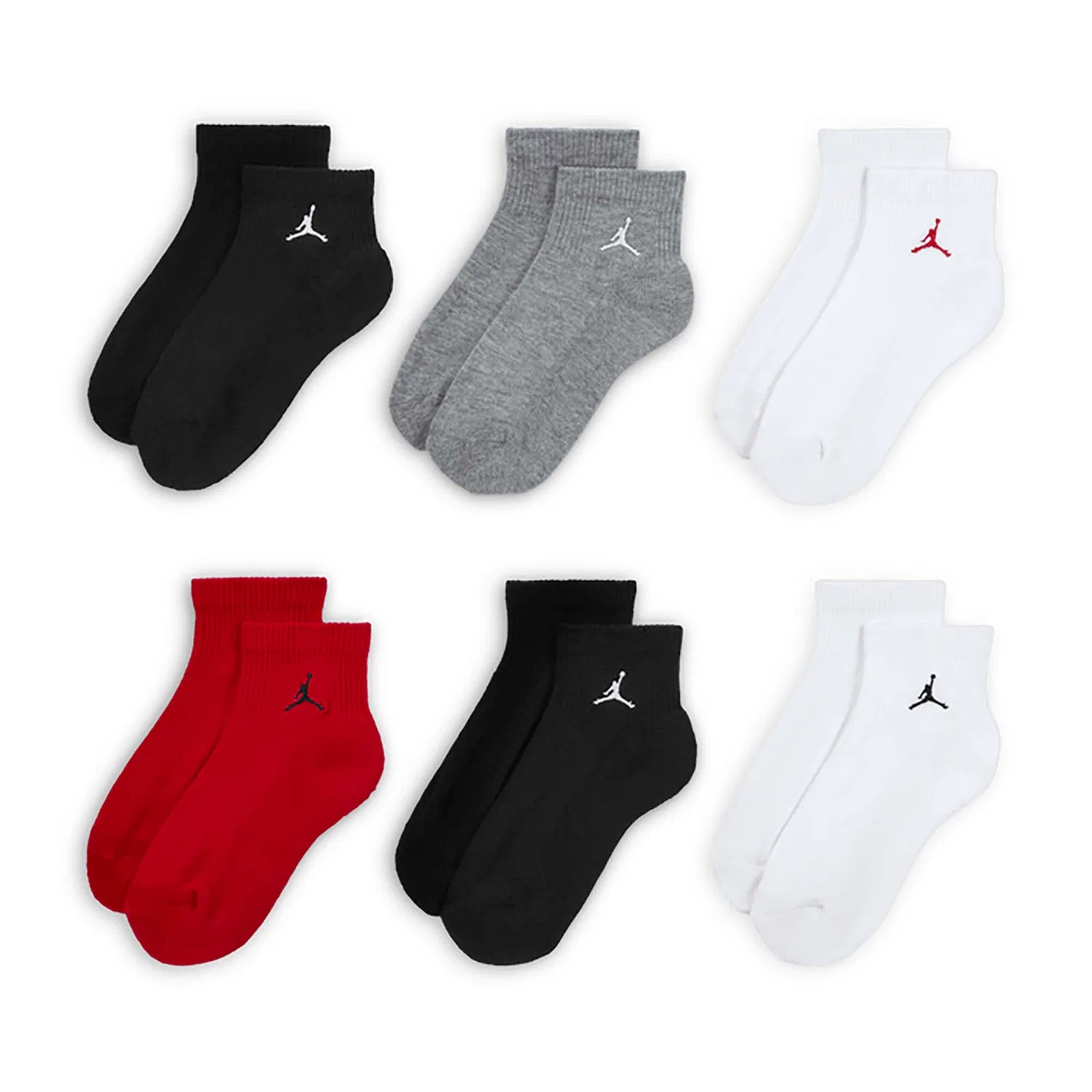 Детские носки Everyday Essentials 6Pk Jordan, Gym Red/Black