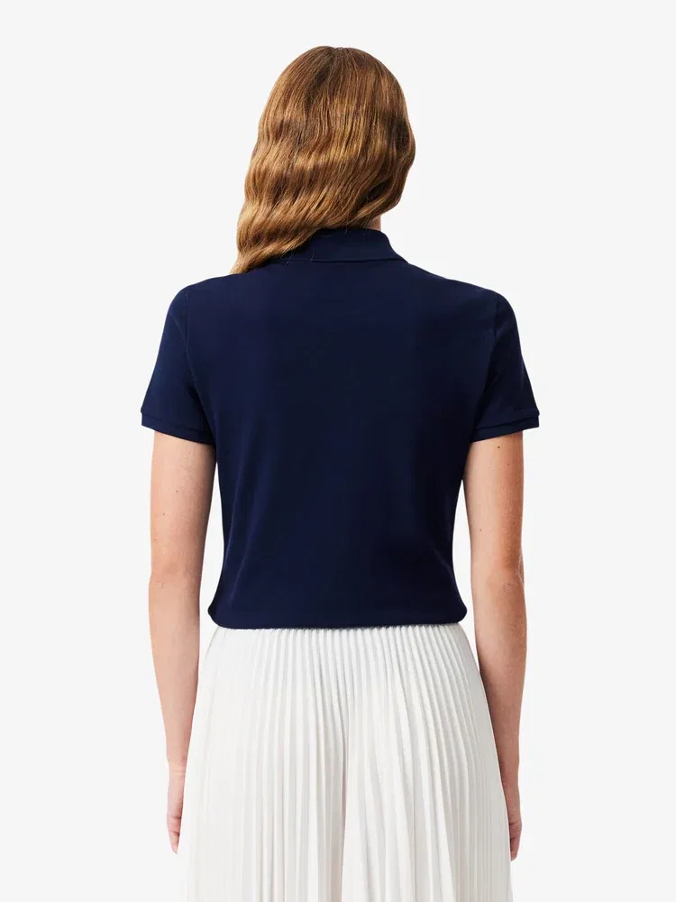 Футболка поло женская LACOSTE Slim Fit, Navy — фото 3